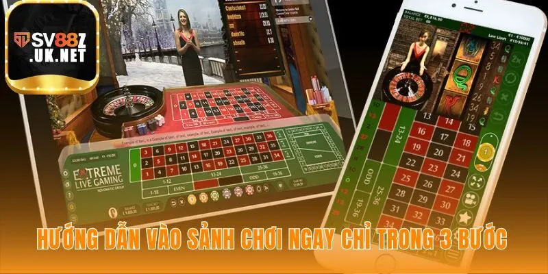 Hướng dẫn vào sảnh chơi với ba bước đơn giản nhanh chóng